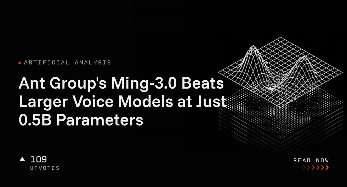 Ant Group's Ming-3.0 Beats Larger Voice Models at Just 0.5B Parameters