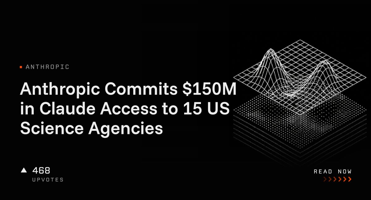 Photo Sign Committed Anthropic Commits $150M in Claude Access to 15 US Science Agencies ...