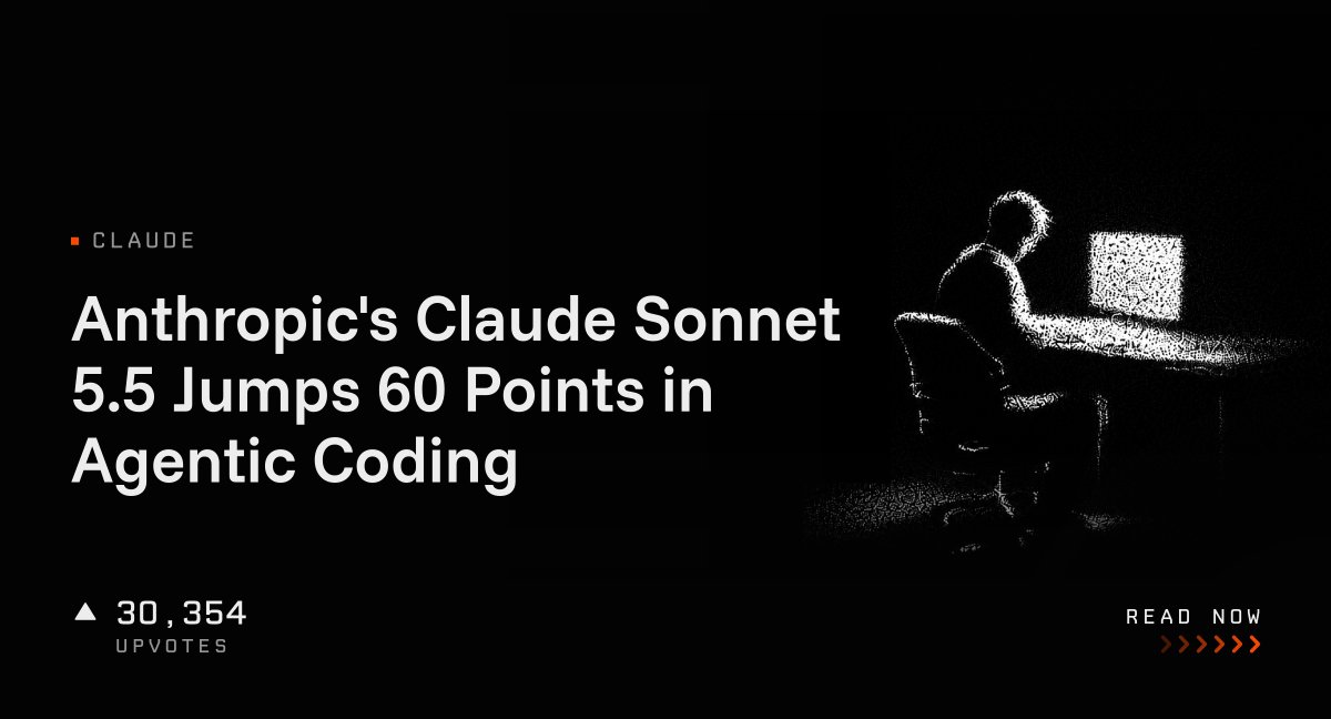 Anthropic's Claude Sonnet 5.5 Jumps 60 Points in Agentic Coding