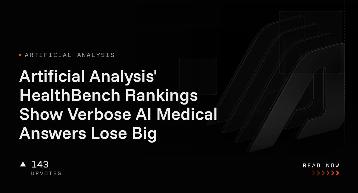 Artificial Analysis' HealthBench Rankings Show Verbose AI Medical Answers Lose Big