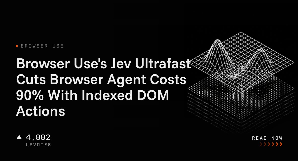 Browser Use's Jev Ultrafast Cuts Browser Agent Costs 90% With Indexed DOM Actions