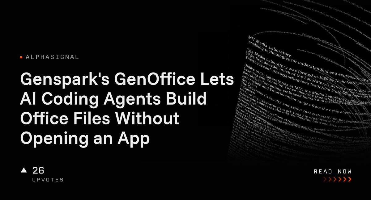 Genspark's GenOffice Lets AI Coding Agents Build Office Files Without Opening an App