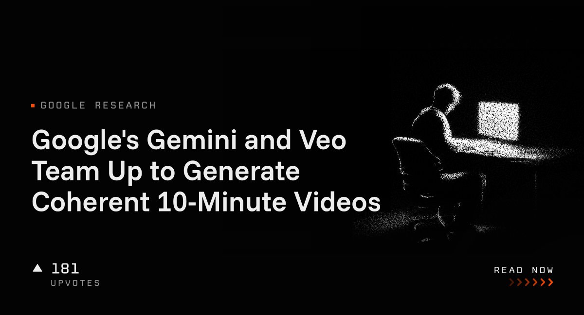 Google's Gemini and Veo Team Up to Generate Coherent 10-Minute Videos
