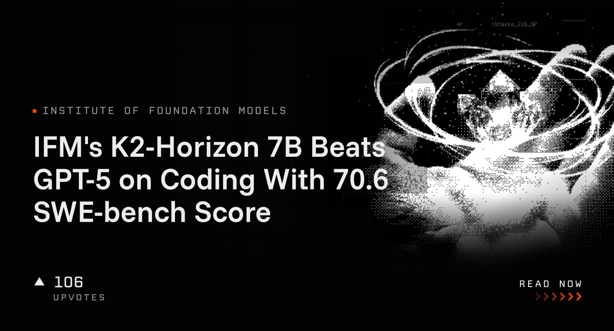 IFM's K2-Horizon 7B Beats GPT-5 on Coding With 70.6 SWE-bench Score