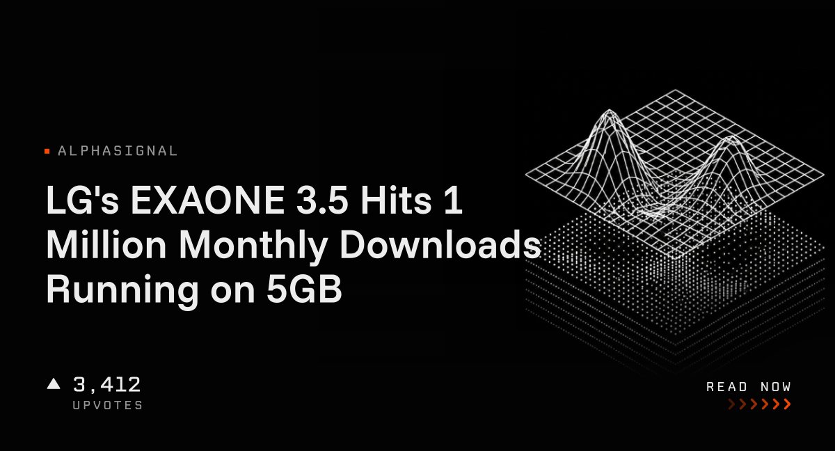 LG's EXAONE 3.5 Hits 1 Million Monthly Downloads Running on 5GB