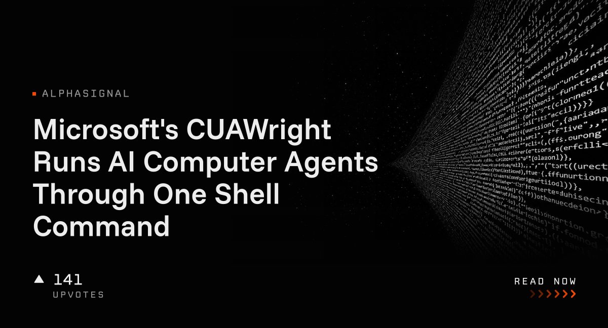 Microsoft's CUAWright Runs AI Computer Agents Through One Shell Command ...