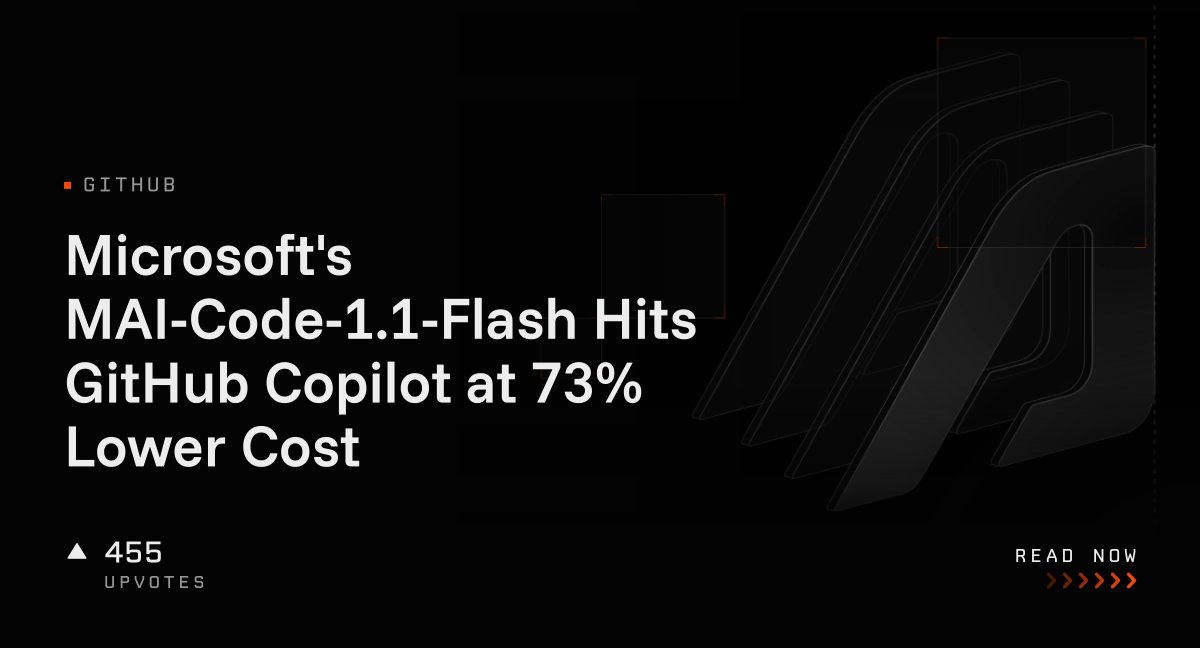 Microsoft's MAI-Code-1.1-Flash Hits GitHub Copilot at 73% Lower Cost ...