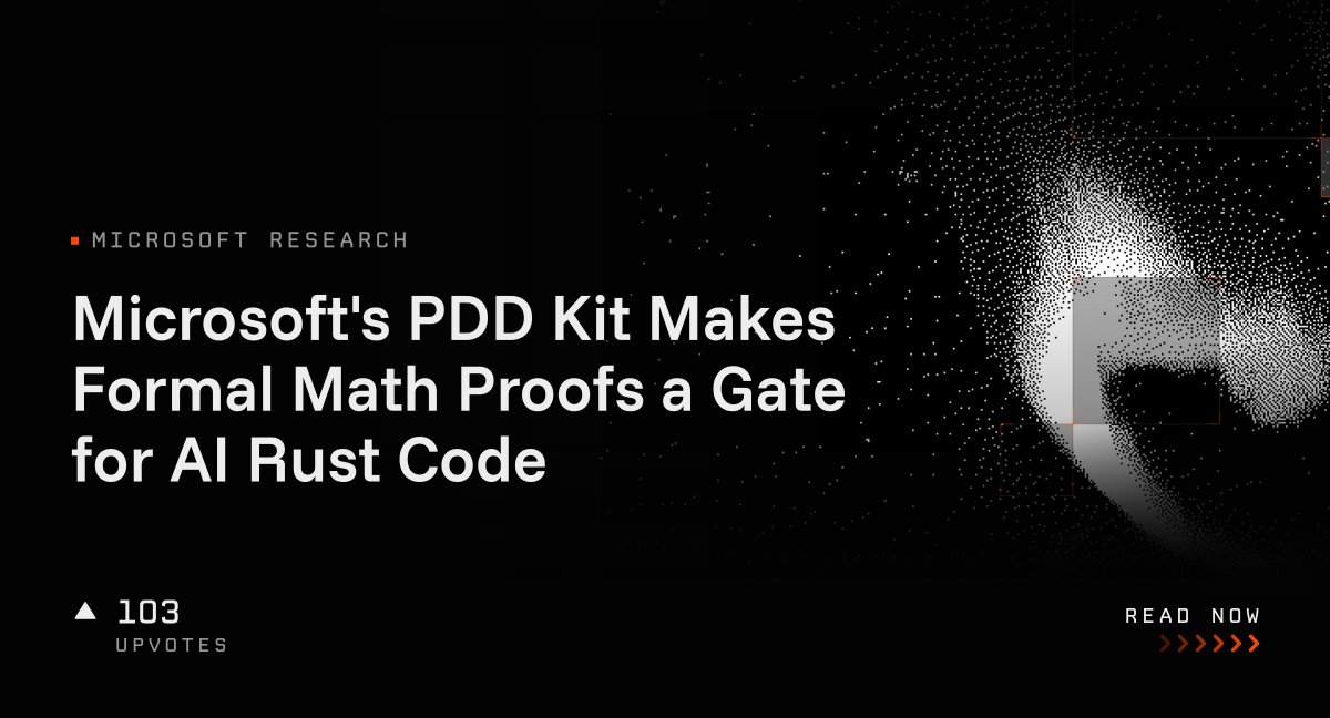 Microsoft's PDD Kit Makes Formal Math Proofs a Gate for AI Rust Code
