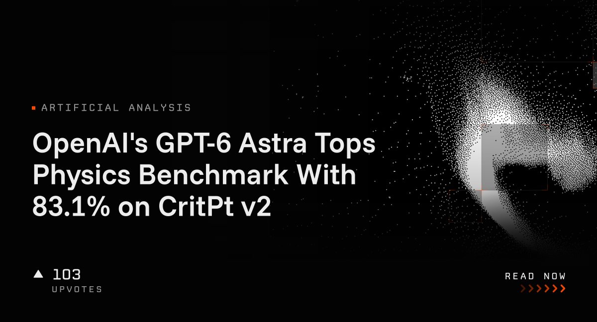 OpenAI's GPT-6 Astra Tops Physics Benchmark With 83.1% on CritPt v2