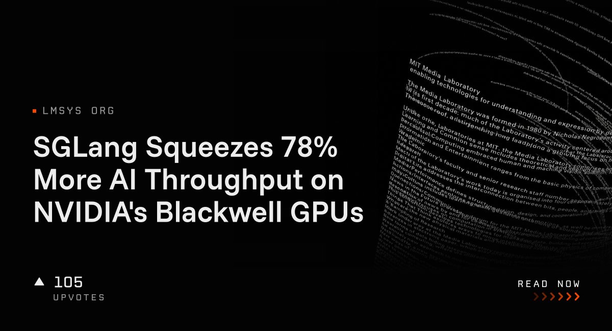 SGLang Squeezes 78% More AI Throughput on NVIDIA's Blackwell GPUs