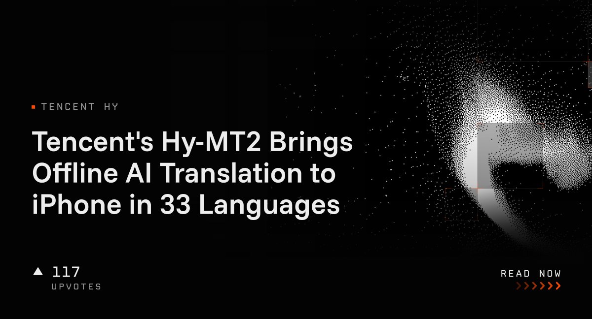 Tencent's Hy-MT2 Brings Offline AI Translation to iPhone in 33 Languages