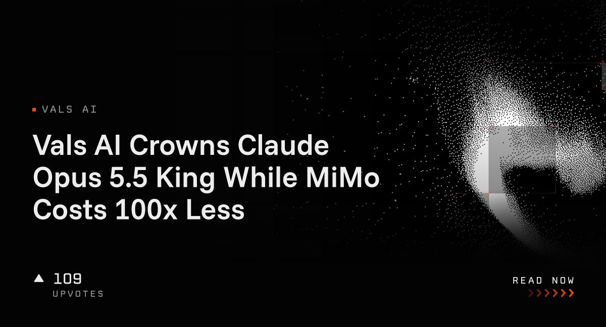 Vals AI Crowns Claude Opus 5.5 King While MiMo Costs 100x Less