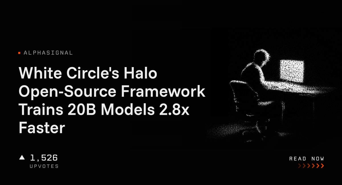 White Circle's Halo Open-Source Framework Trains 20B Models 2.8x Faster