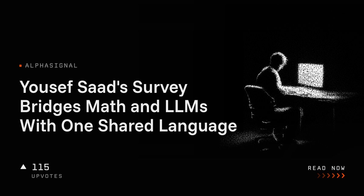 Yousef Saad's Survey Bridges Math and LLMs With One Shared Language ...